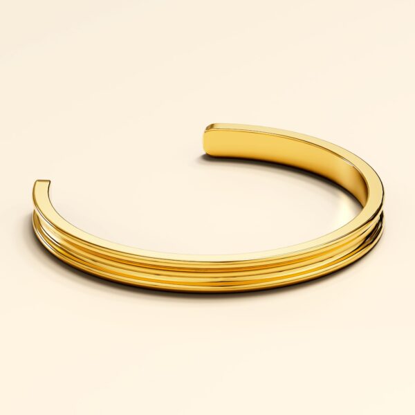 Lisa Luxe Cuff Bangle Gold - Image 3