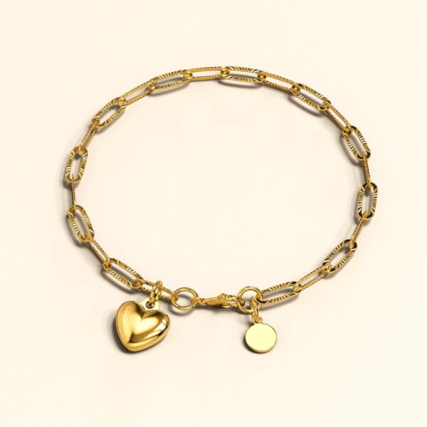 Rogue Heart Gold Stainless Steel Bracelet - Image 3