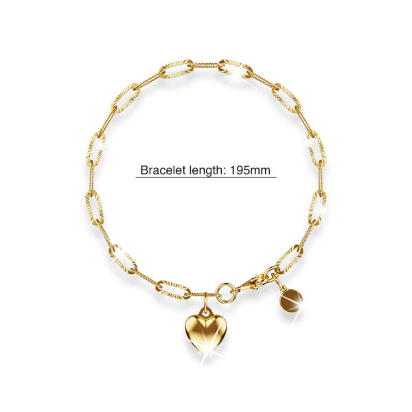 Rogue Heart Gold Stainless Steel Bracelet - Image 5