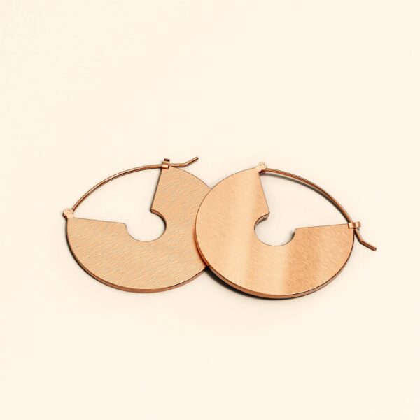 Grande Rose Gold Hoop Earrings - Image 3