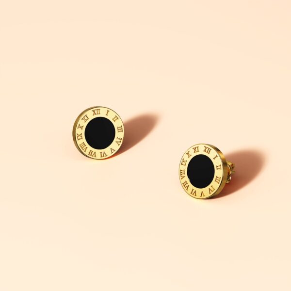 Jamo Stud Gold Layered Earrings - Image 2