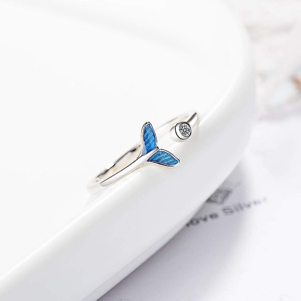 Fantasy Mermaid Fishtail with Clear Created Diamond Ring - Image 5