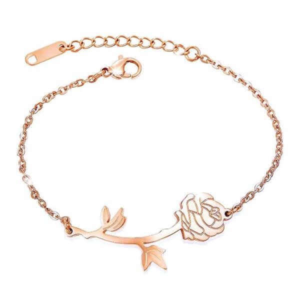 One Piece Rose Bracelet in Rose Gold Layered Steel Jewellery