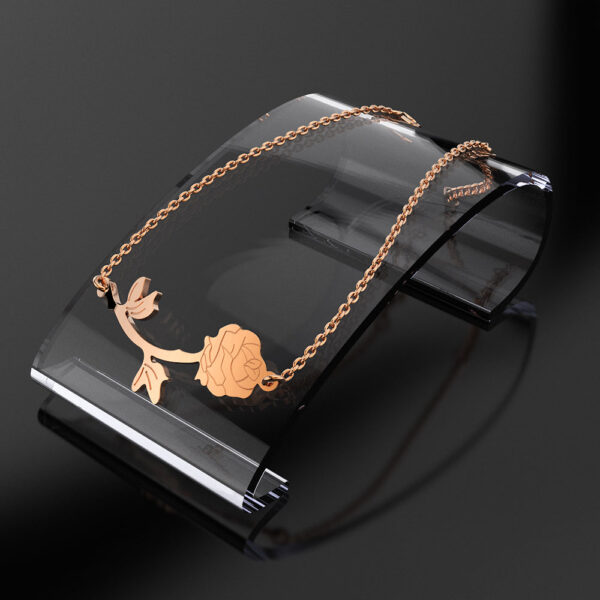 One Piece Rose Bracelet in Rose Gold Layered Steel Jewellery - Image 4