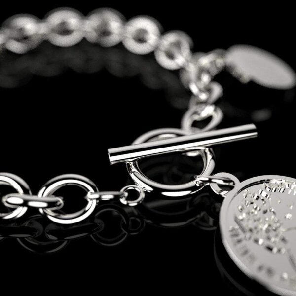 Aussie Coin White Gold Layered Bracelet - Image 7