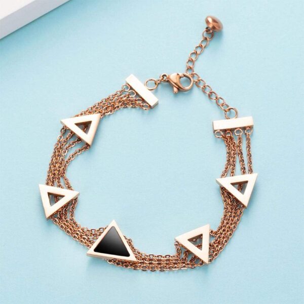 Arestas Geometric Layered Chain Bracelet - Image 2