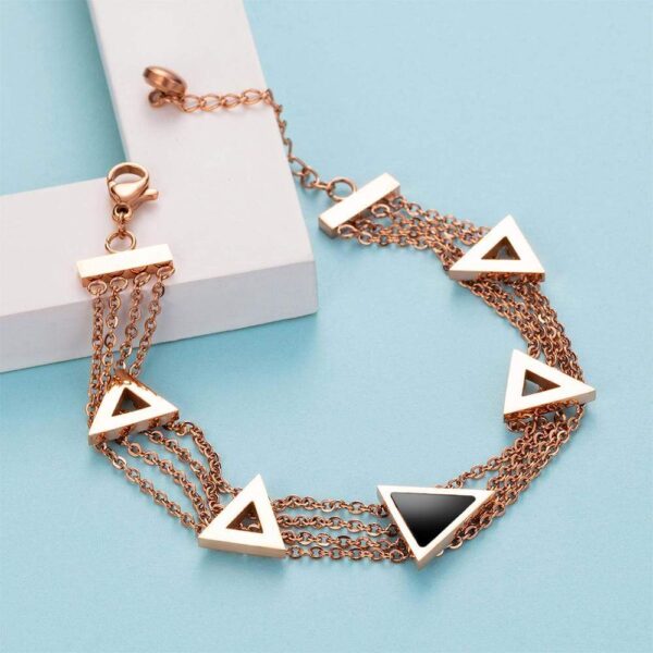 Arestas Geometric Layered Chain Bracelet - Image 3