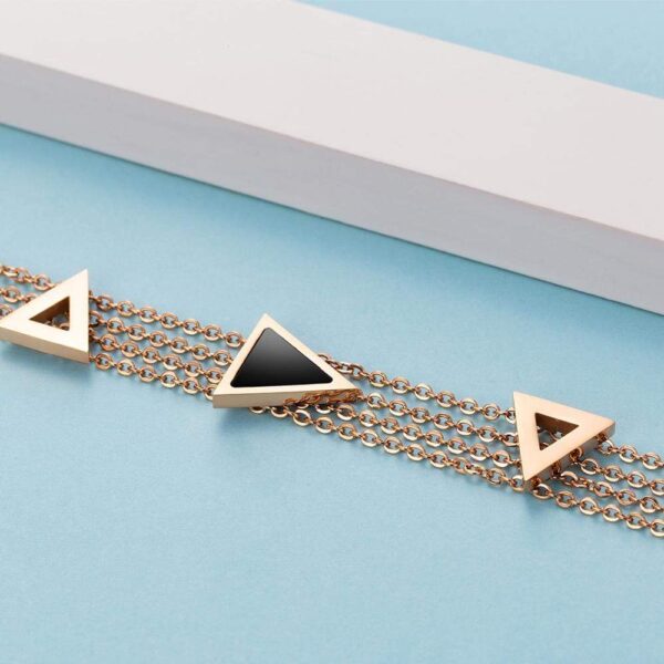 Arestas Geometric Layered Chain Bracelet - Image 4