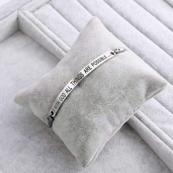 All Things Are Possible Inscriptions Bar Bracelet - Image 5