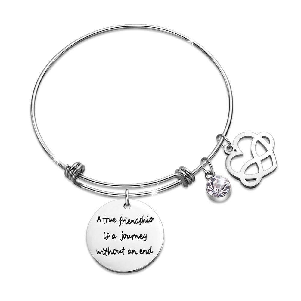 A True Friendship Inscriptions Adjustable Bracelet
