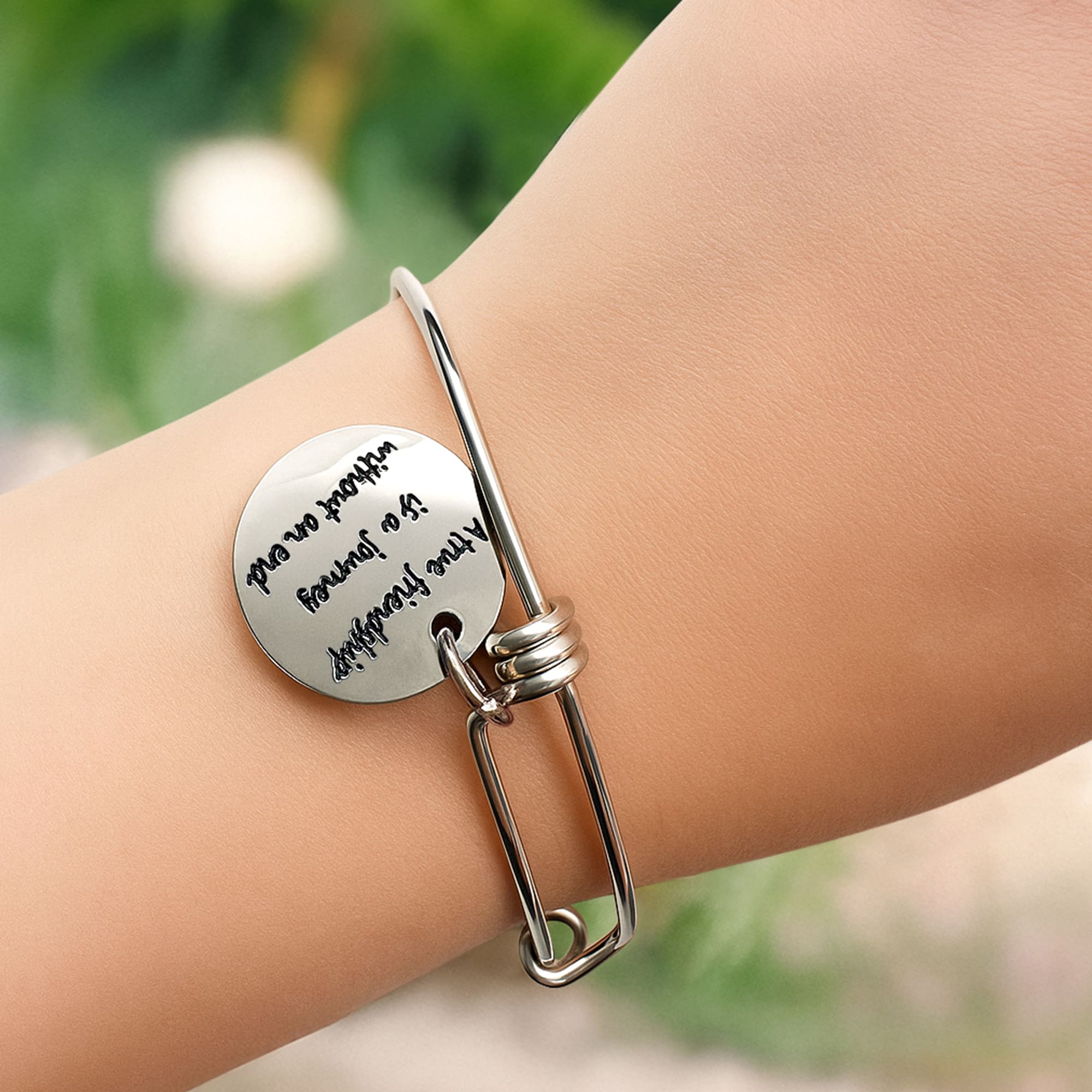 A True Friendship Inscriptions Adjustable Bracelet - Image 7