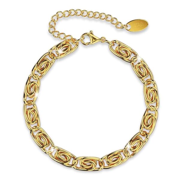 Bianca Fancy Clip Link Chain Gold Bracelet