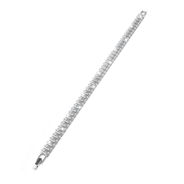 Ballerina Baguette Set Bracelet in White Gold - Image 2