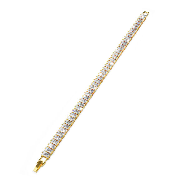 Ballerina Baguette Set Bracelet in Gold - Image 2