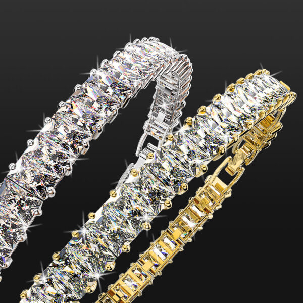 Ballerina Baguette Set Bracelet in Gold - Image 4