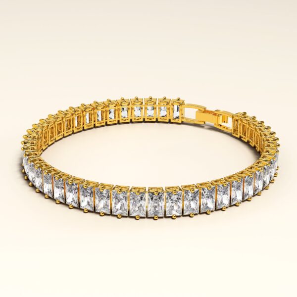 Ballerina Baguette Set Bracelet in Gold - Image 3