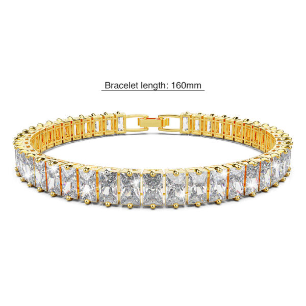 Ballerina Baguette Set Bracelet in Gold - Image 7