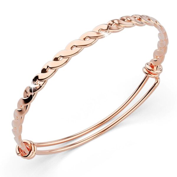Alyana Braided Adjustable Bangle Rose Gold