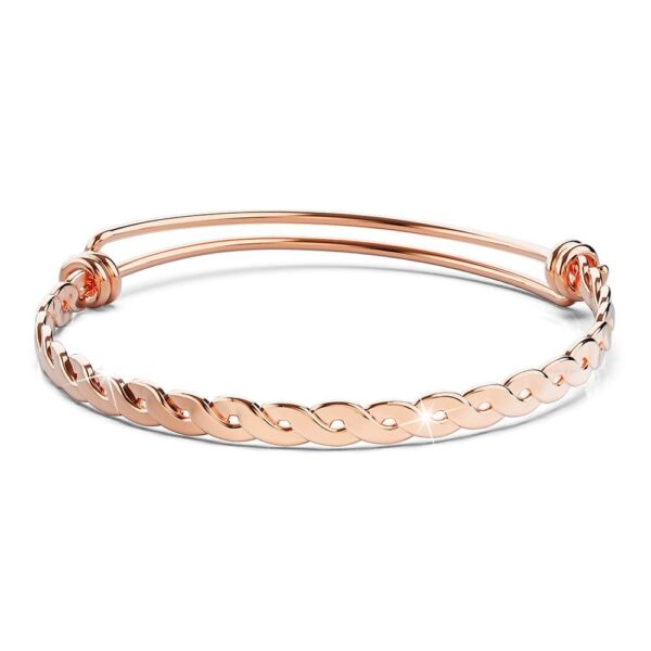 Alyana Braided Adjustable Bangle Rose Gold - Image 2