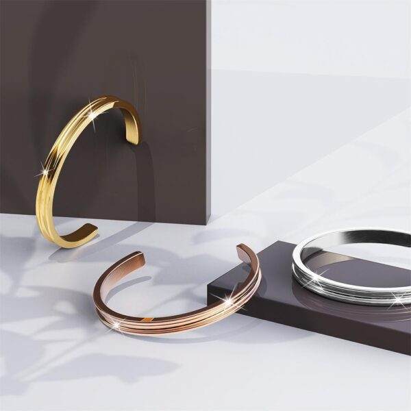 Lisa Luxe Cuff Bangle Rose Gold - Image 6