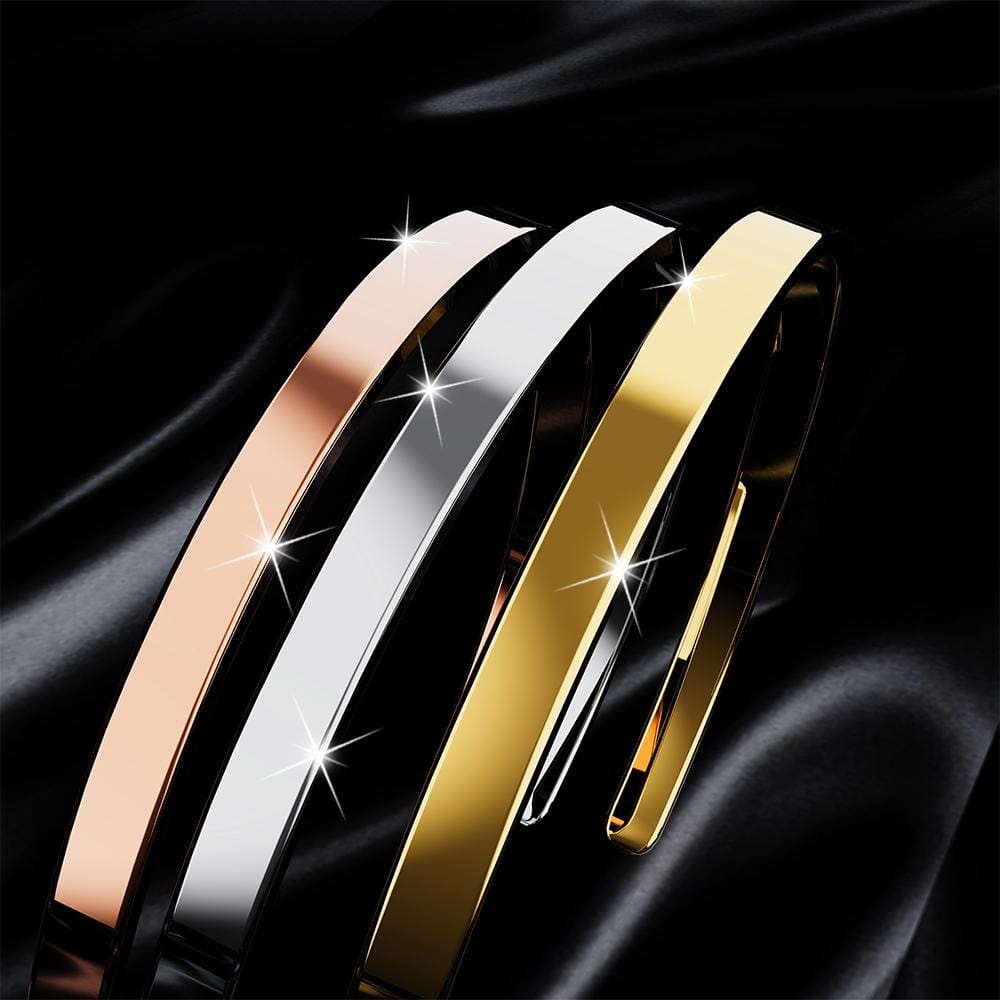 Avenue Classic Cuff Bangle Rose Gold - Image 14