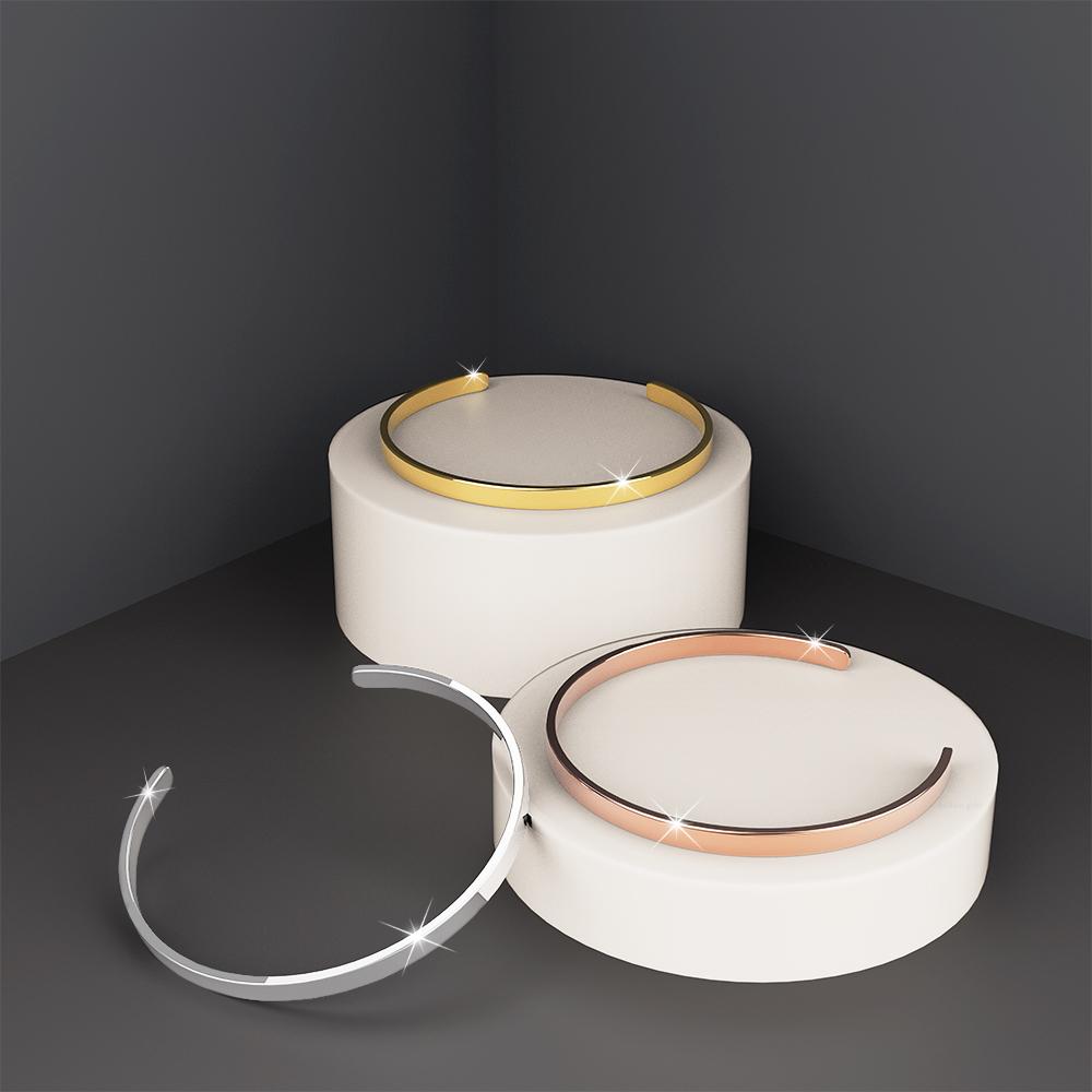 Avenue Classic Cuff Bangle Rose Gold - Image 15