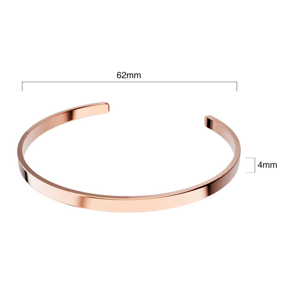 Avenue Classic Cuff Bangle Rose Gold - Image 13