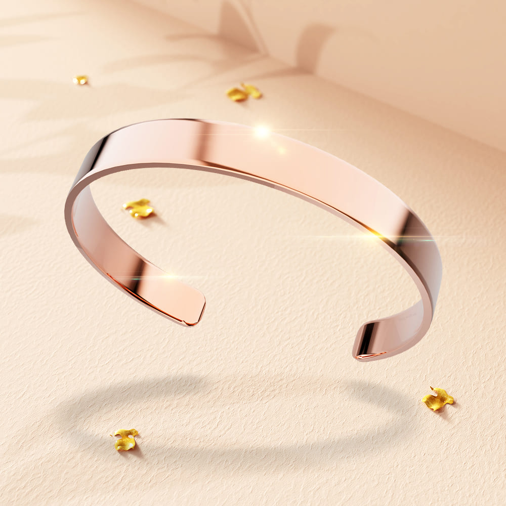 Avenue Classic Cuff Bangle Rose Gold - Image 5