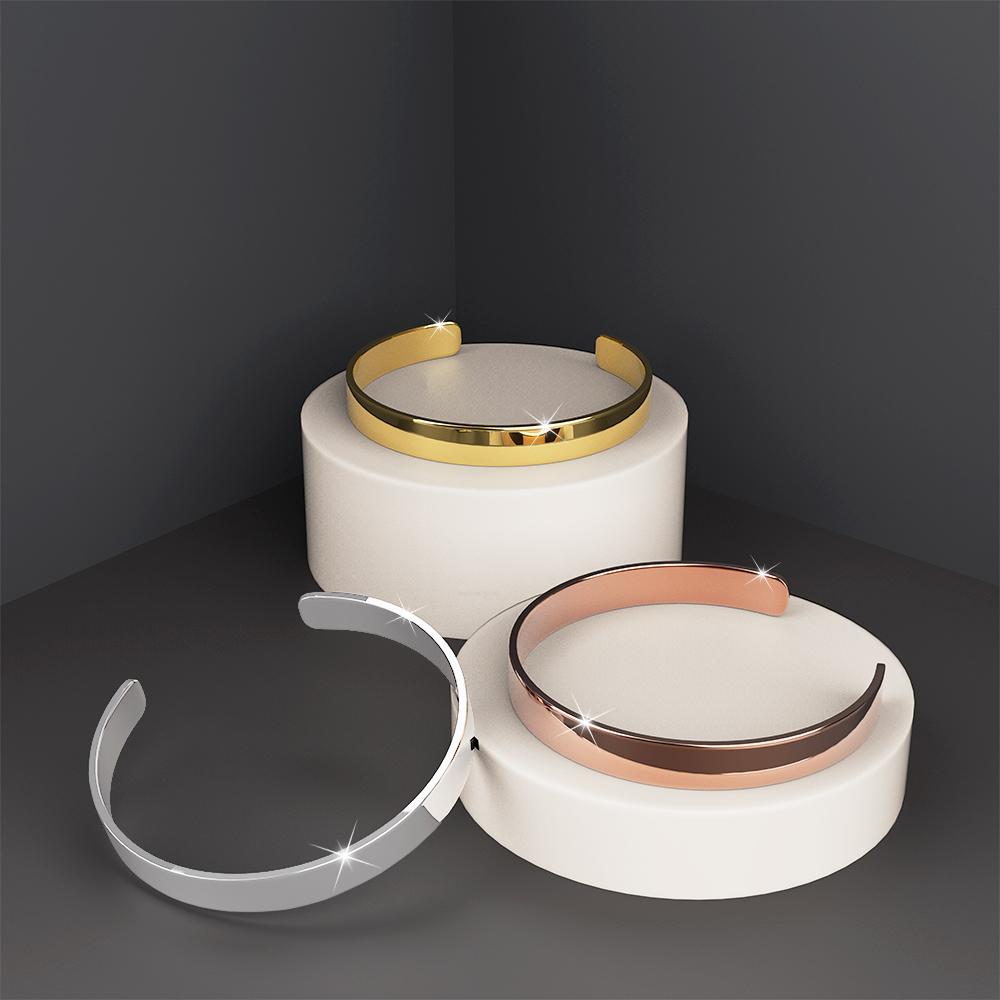 Avenue Classic Cuff Bangle Rose Gold - Image 4