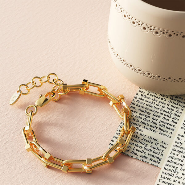 Bullion Gold Urban U-Link Hardwear Bracelet in Gold - Image 3