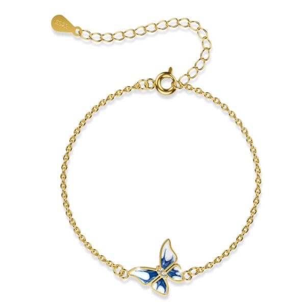 Alice Butterfly Gold Stainless Steel Bracelet
