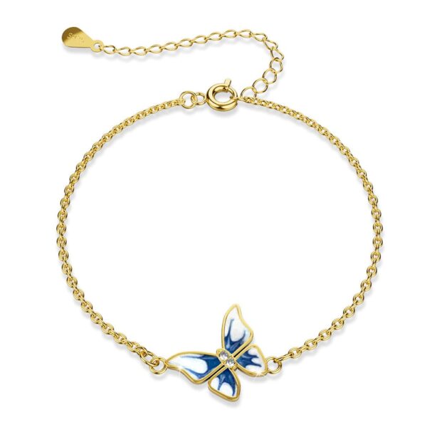 Alice Butterfly Gold Stainless Steel Bracelet - Image 2