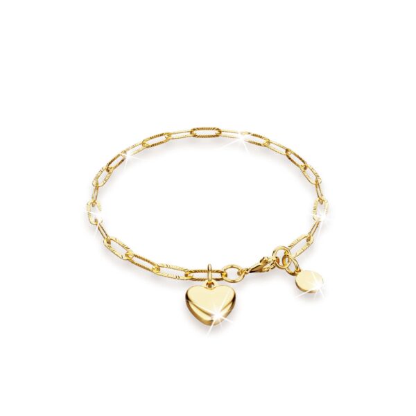 Rogue Heart Gold Stainless Steel Bracelet - Image 2