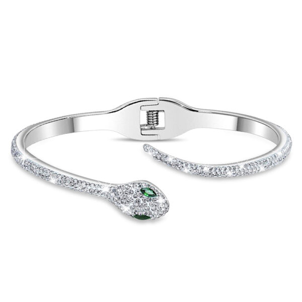 Serpent Cuff Bangle in High Polish Steel Jewellery - Image 2