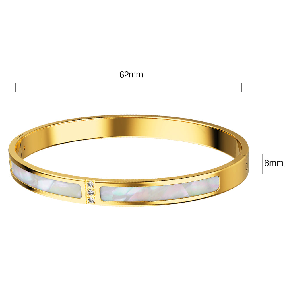 Modest Hinged Bangle in Gold Layered Stainless Steel - Image 8