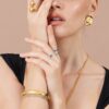 Tara Dazzles 3 Row Gold Tennis Bracelet - Image 3