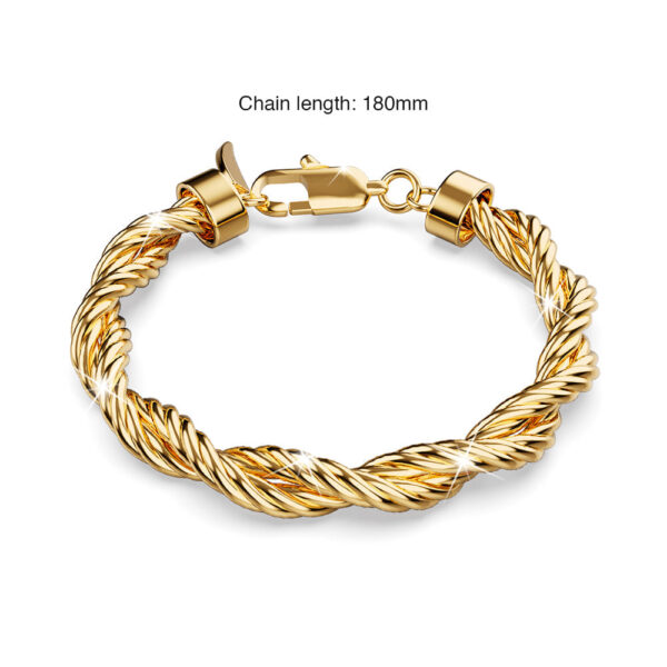 Bea Gold Double Twist Bracelet - Image 6