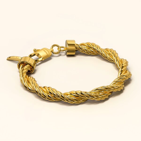 Bea Gold Double Twist Bracelet - Image 3
