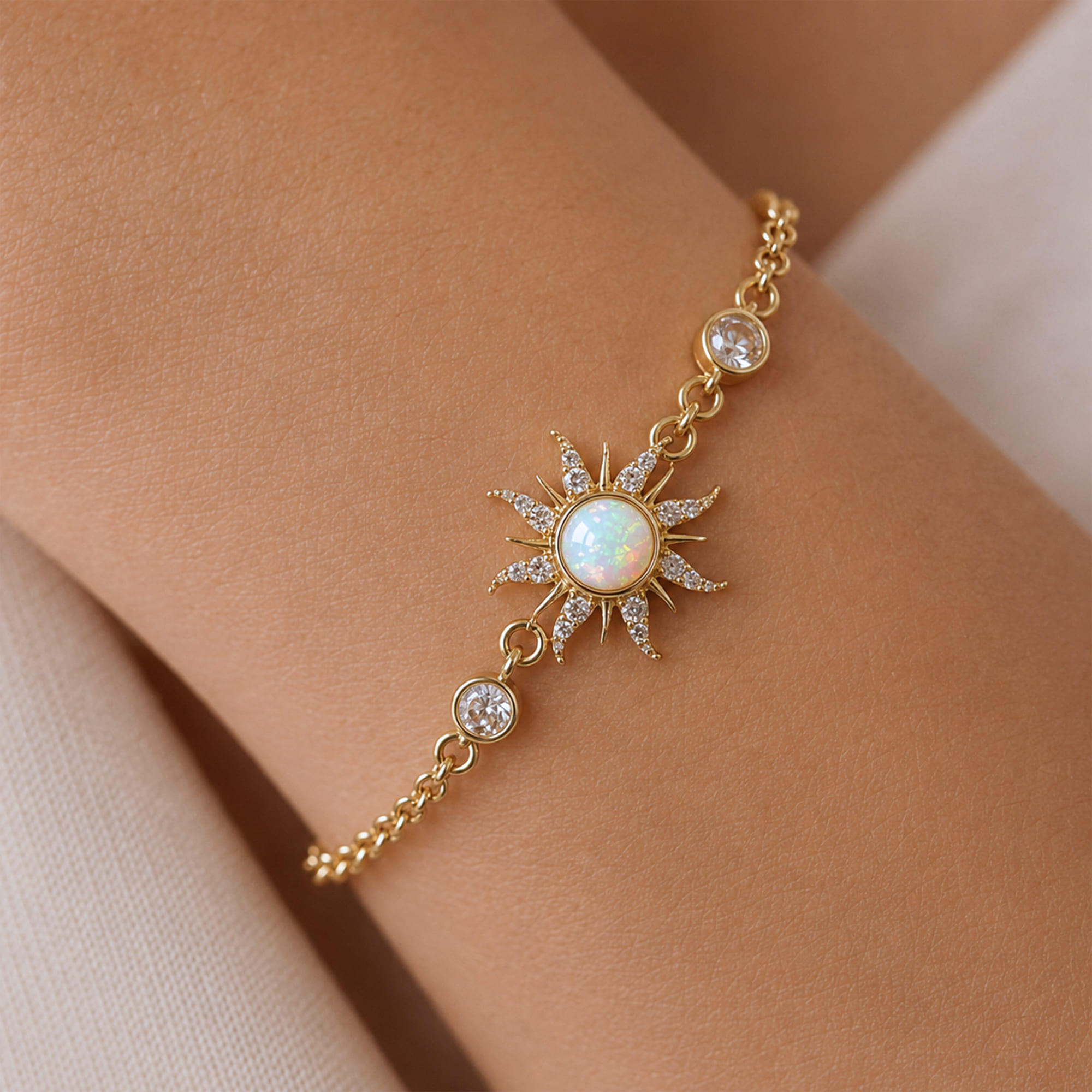 Celestial Opal Sun Bracelet - Image 5