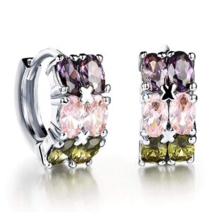 Huggie Earrings Madeline White Gold