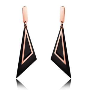 Modern Geometric Style Dangle Earrings Duo Scalene