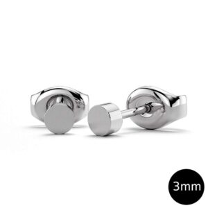 Simplicity White Gold Stud Earrings