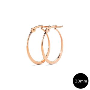 Sexy Oval Rose Gold Hoop Earrings
