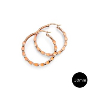 Fem Hammered Rose Gold Hoop Earrings