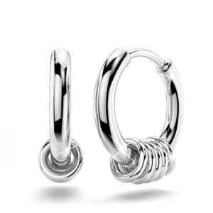 Flawless Illusion White Gold Hoop Earrings