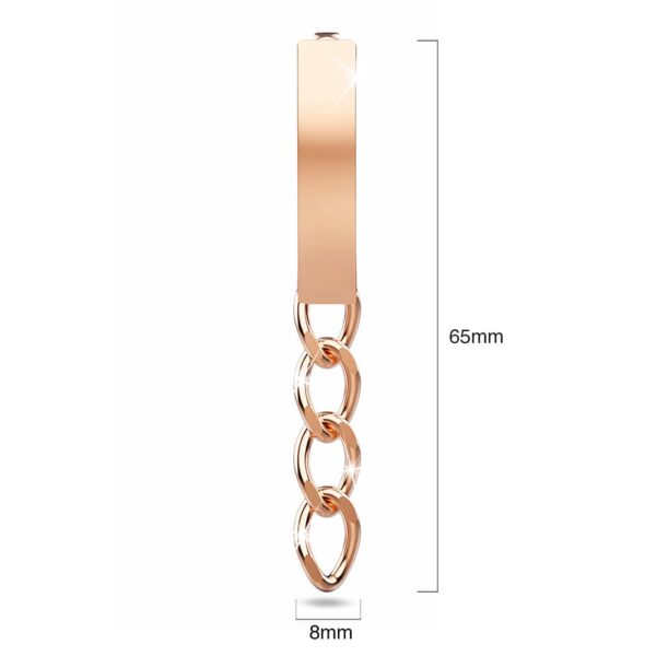 Royal Chain Stud Earrings in Rose Gold - Image 7