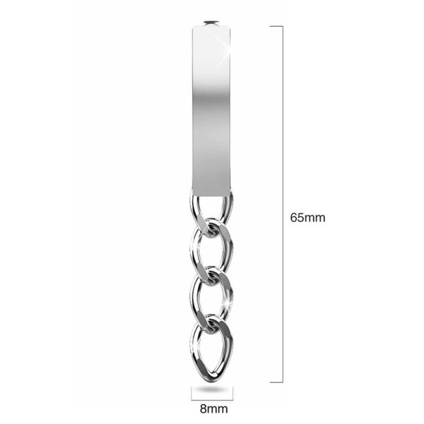 Royal Chain Stud Earrings in White Gold - Image 7