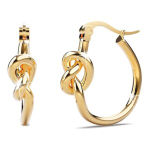 Golden Knot Hoop Earrings Extra Large