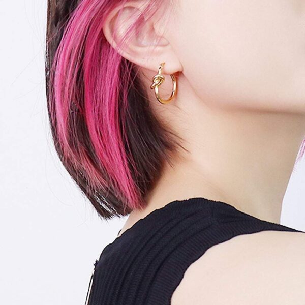 Golden Knot Hoop Earrings Extra Large - Image 5
