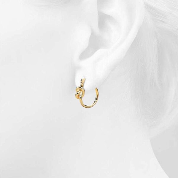 Golden Knot Hoop Earrings Extra Large - Image 6